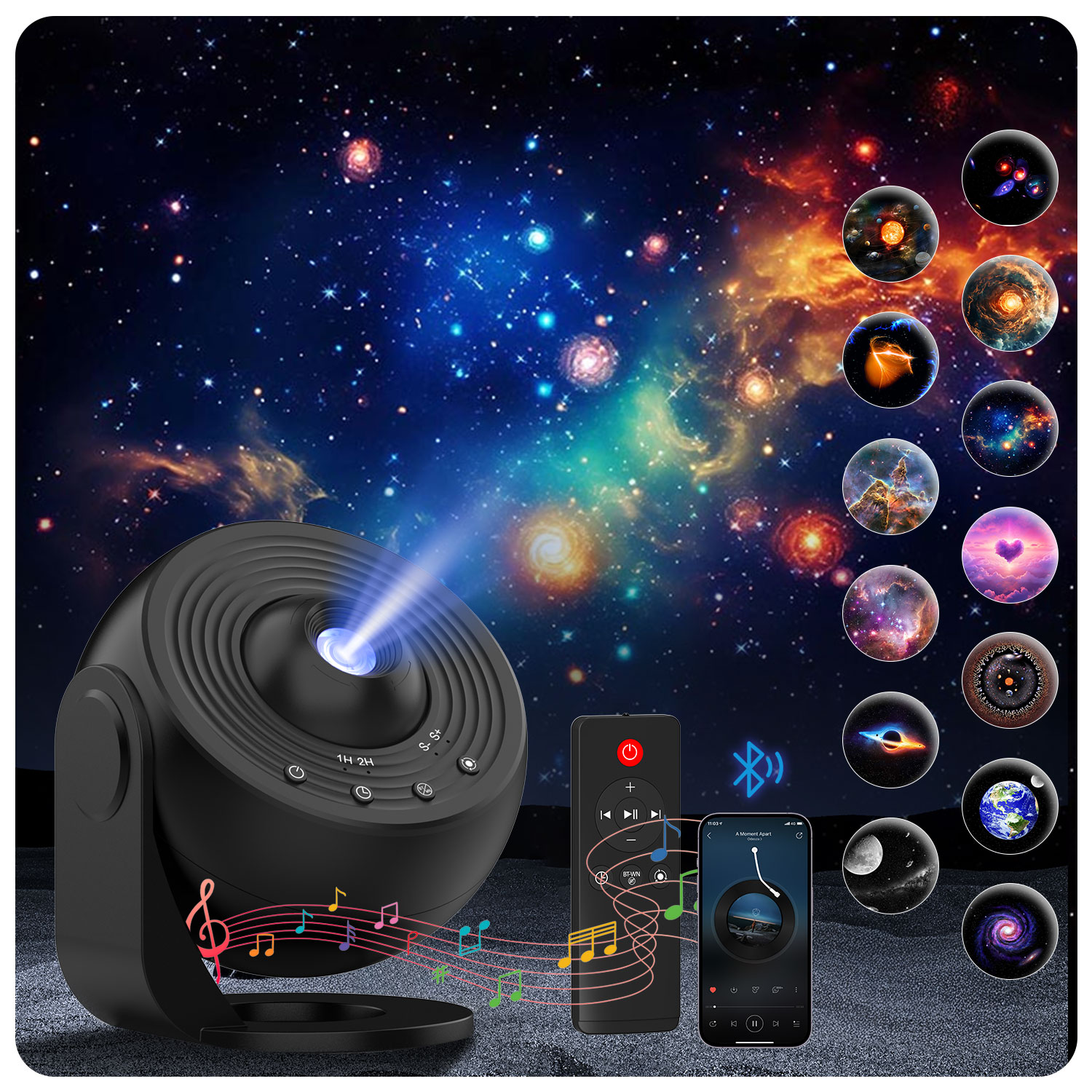 Planetarium Projector Home - Projecteur d'étoiles Galaxy Pro, veilleuse, image